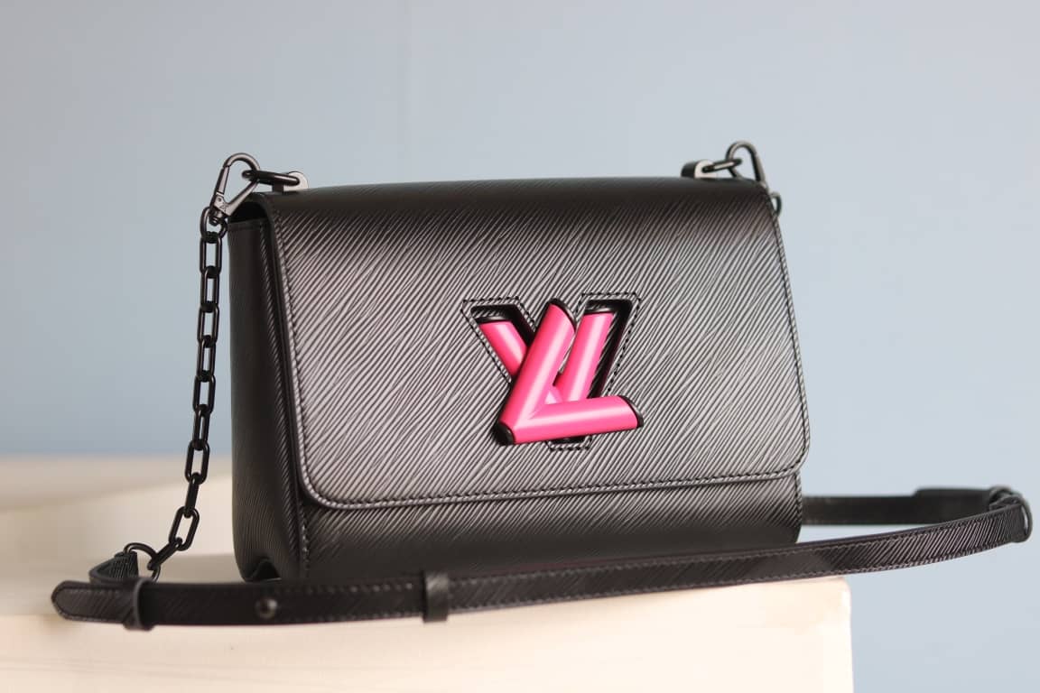 Louis Vuitton Textured Epi Leather Twist Series Bag Black - DEEPREPS
