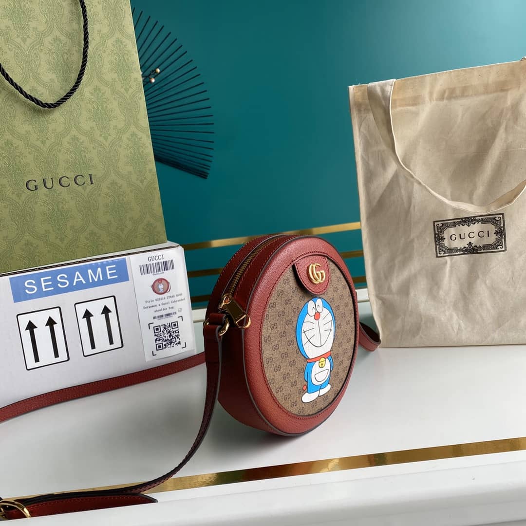 Gucci Doraemon GG Supreme Mini Shoulder Bag Replica 625216 - DEEPREPS