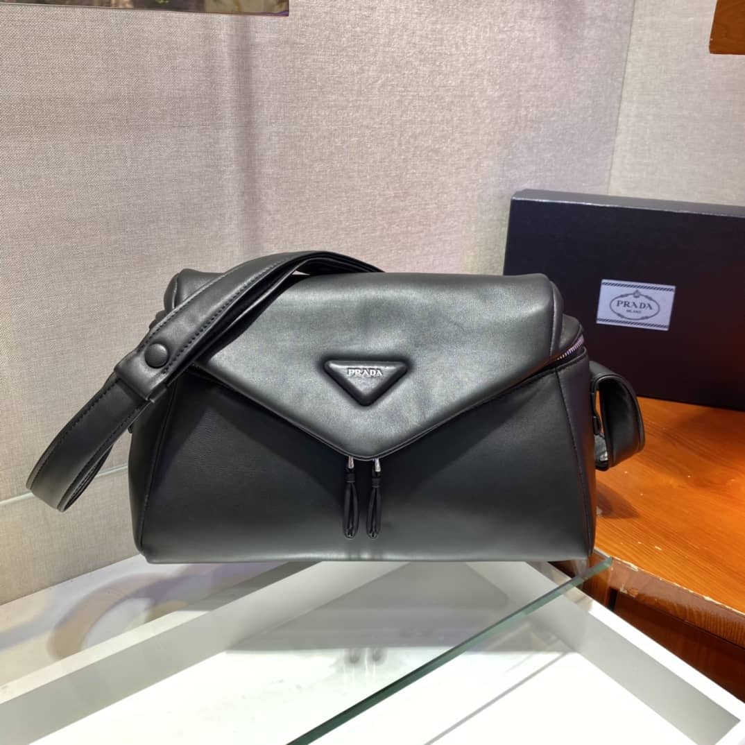 Prada Padded Nappa Leather Signaux Replica Bag - DEEPREPS
