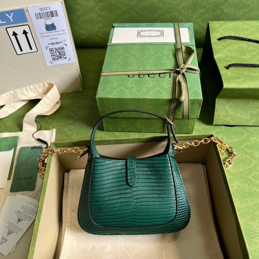 Gucci Jackie 1961 Mini Shoulder Bag Green 675799 Replica - DEEPREPS