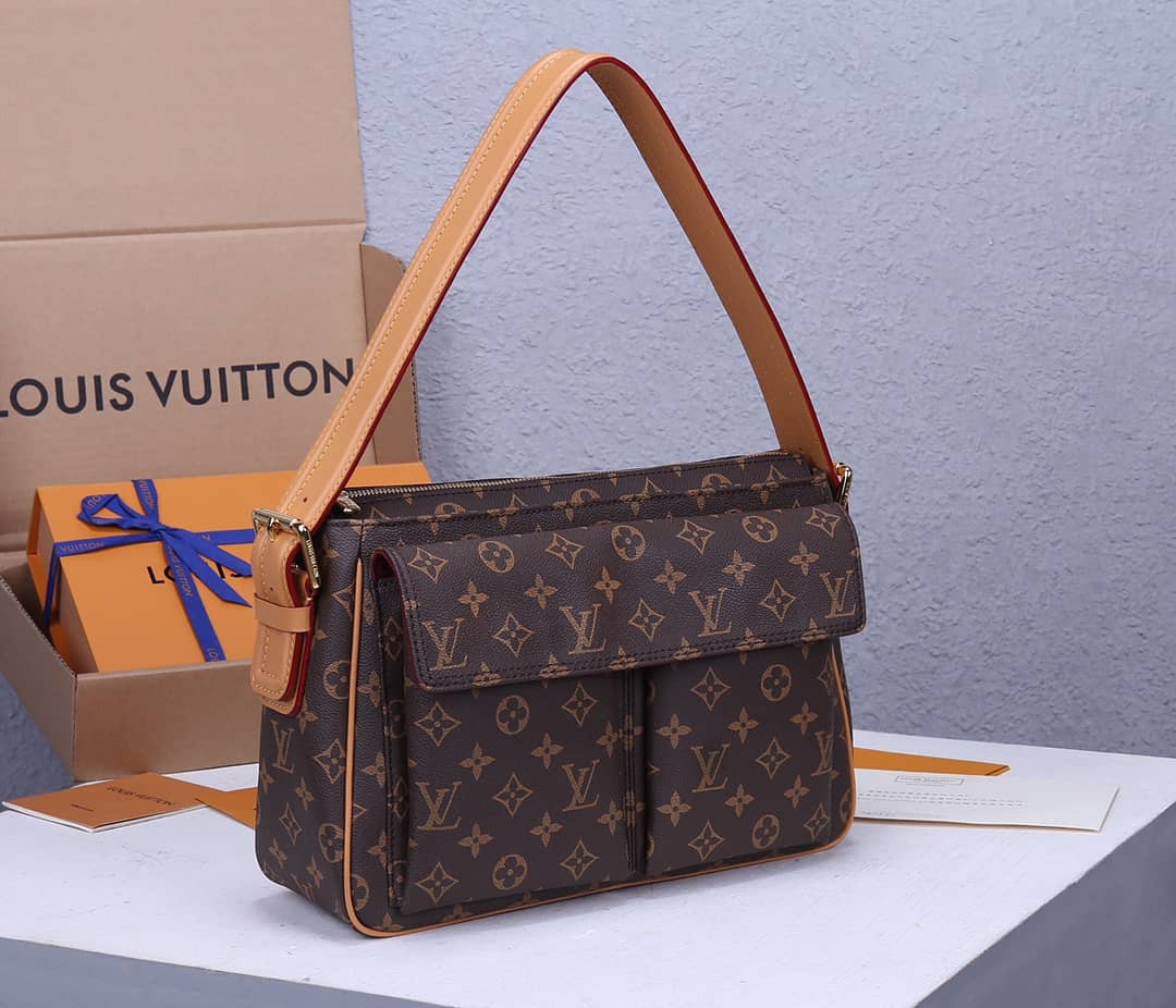 Louis Vuitton Vintage Bibashite MM Monogram Canva Bag Replica M51160 - DEEPREPS