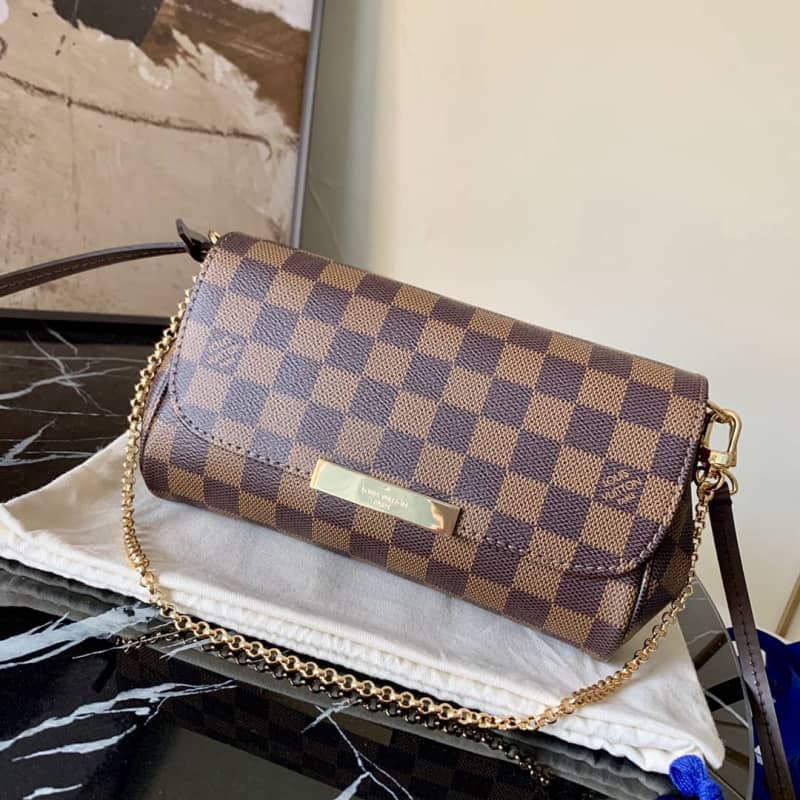 Louis Vuitton Favorite MM Demier Ebene Replica Crossbody Bag N41129 - DEEPREPS
