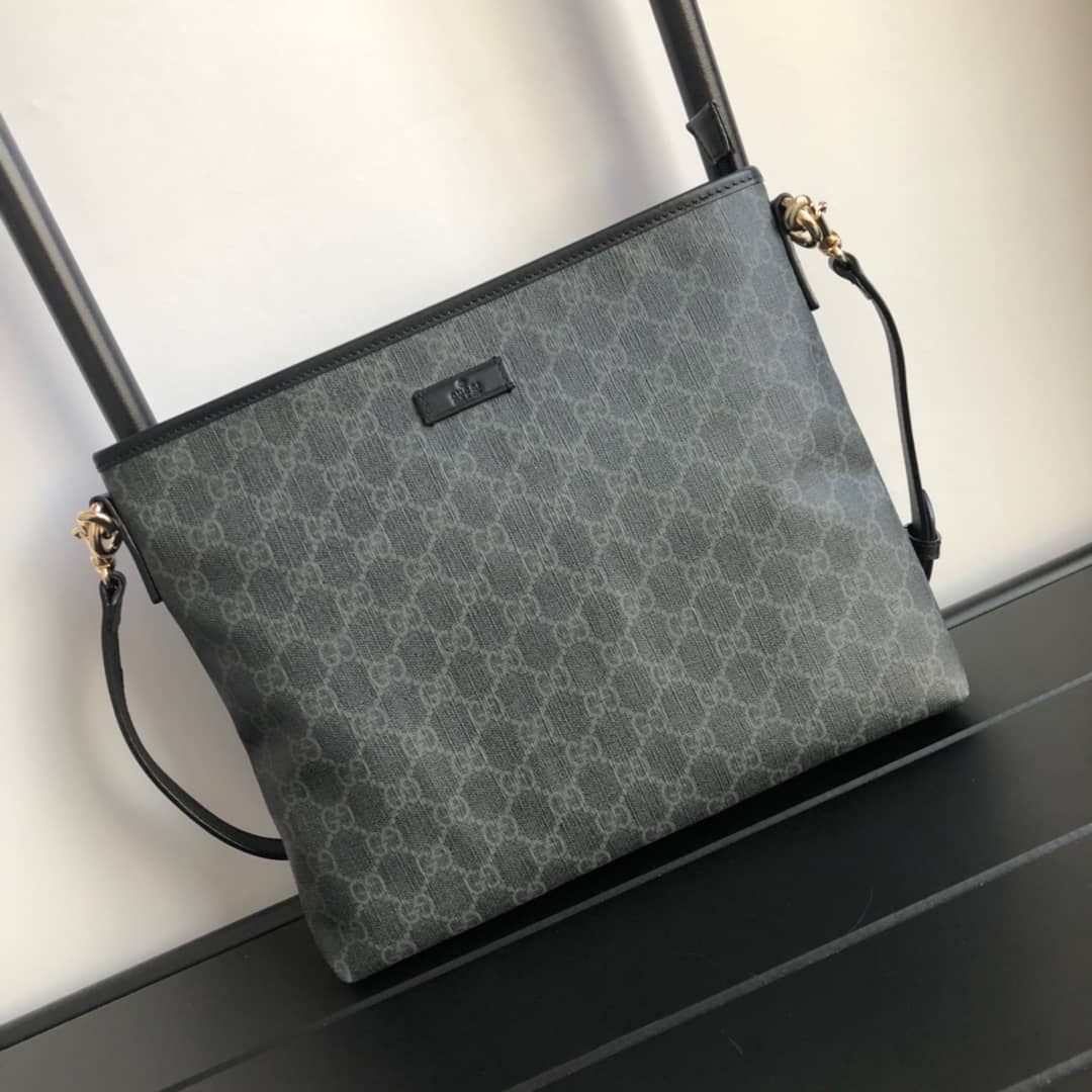 Gucci GG Supreme Shoulder Bag Replica Gray 388924 - DEEPREPS