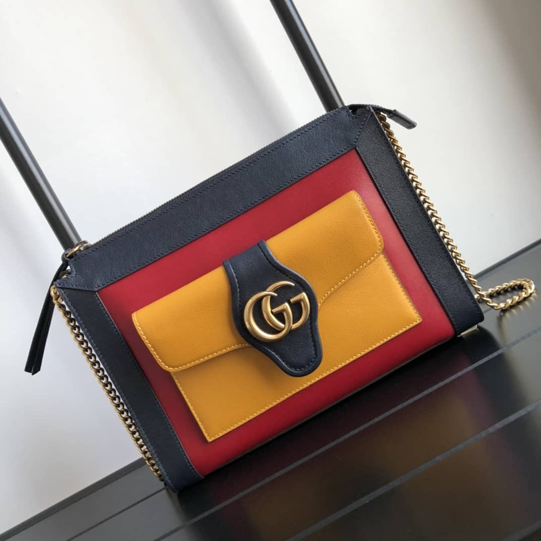 Gucci Small Shoulder Bag With Double G Replica Blue 648999 - DEEPREPS