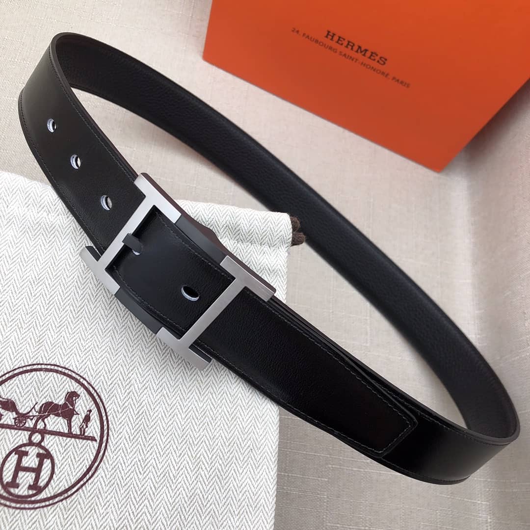 7 Star Hermes Leather Belt 32mm - DEEPREPS