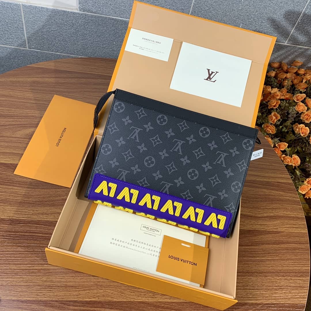 Louis Vuitton Monogram Canvas Replica Pochette Voyage Blue M80792 - DEEPREPS