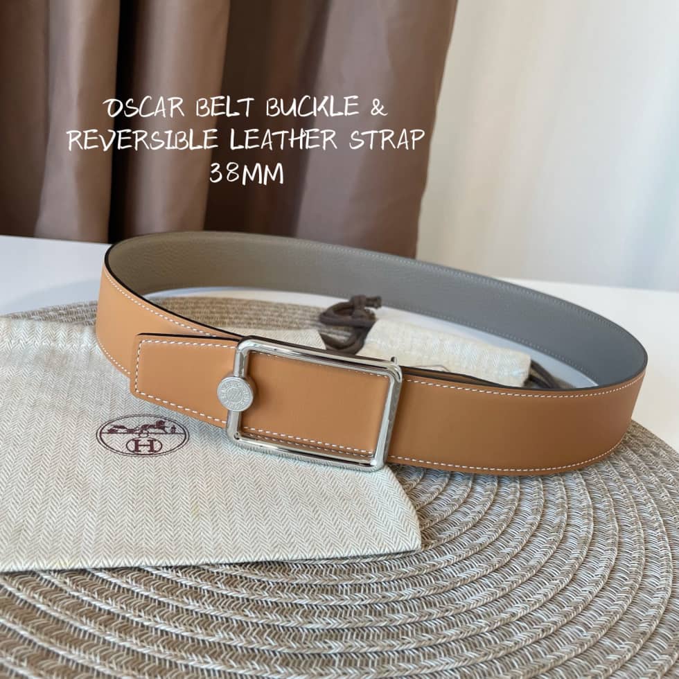Knockoff Hermes Logo Belt 38mm - DEEPREPS