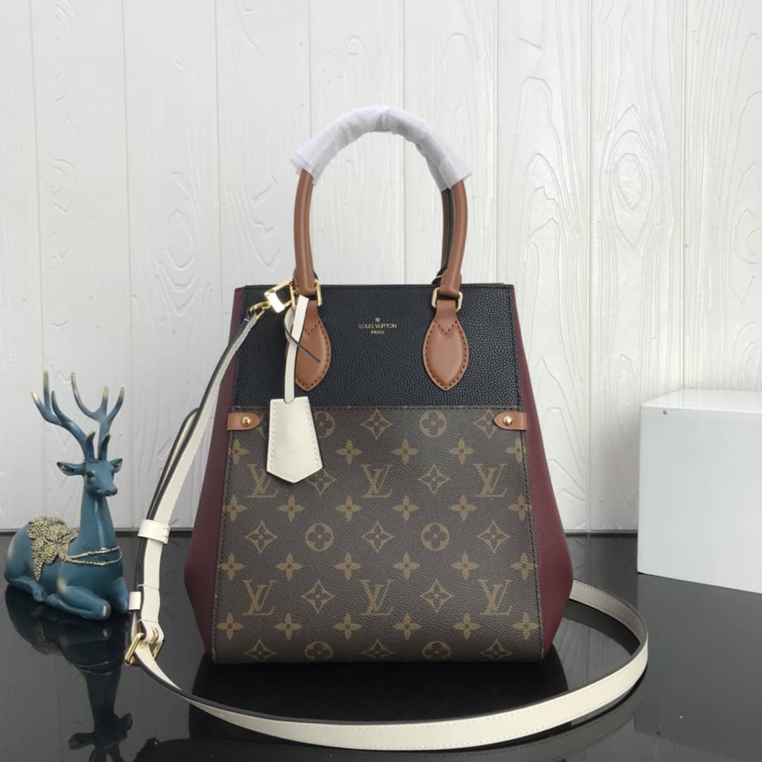 Louis Vuitton Monogram Fold MM 2way Tote Replica Black M45409 - DEEPREPS
