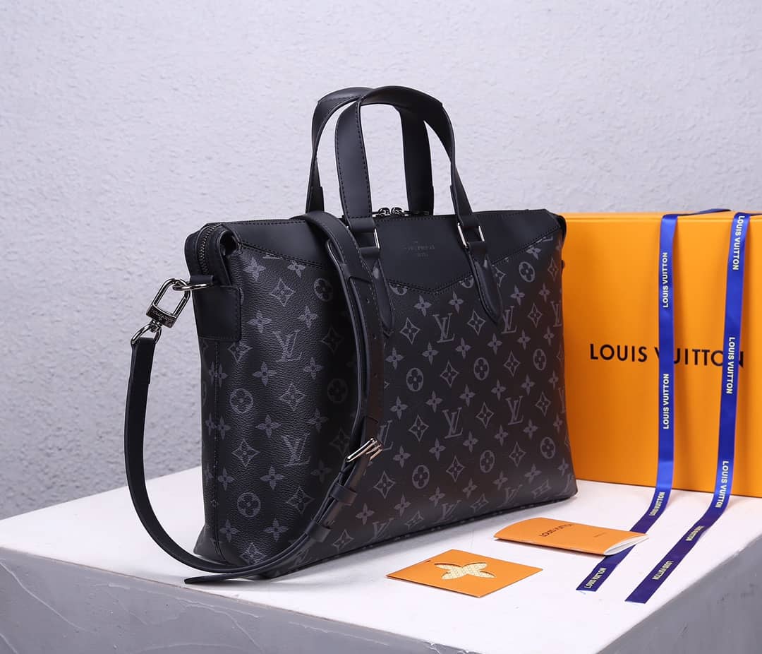 Louis Vuitton Monogram Eclipse Briefcase Explorer Business Bag Replica M40566 - DEEPREPS
