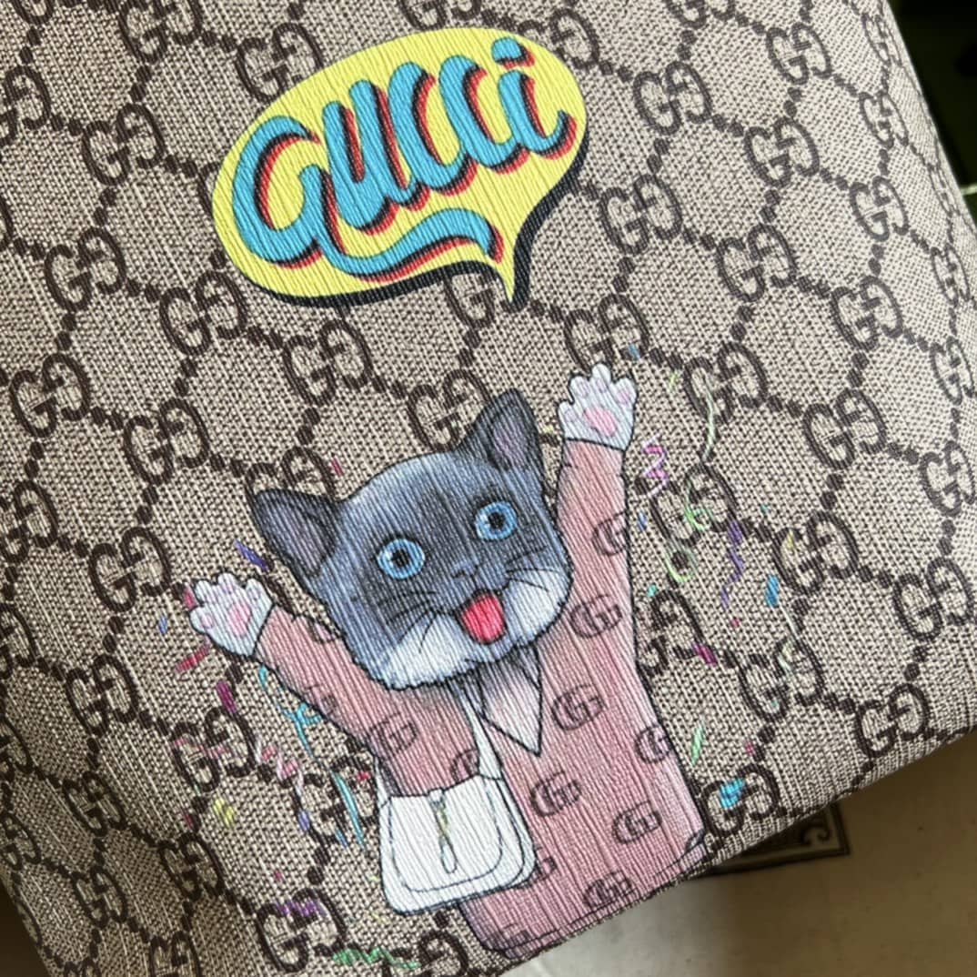 Gucci Children Cat Print Tote 410812 Replica Bag - DEEPREPS