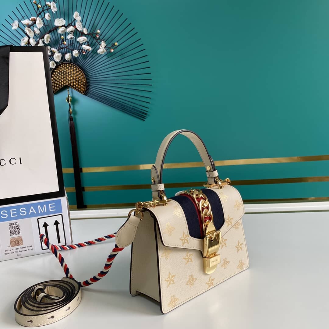 Gucci Womens Sylvie Leather Mini Bag Replica 470270 - DEEPREPS