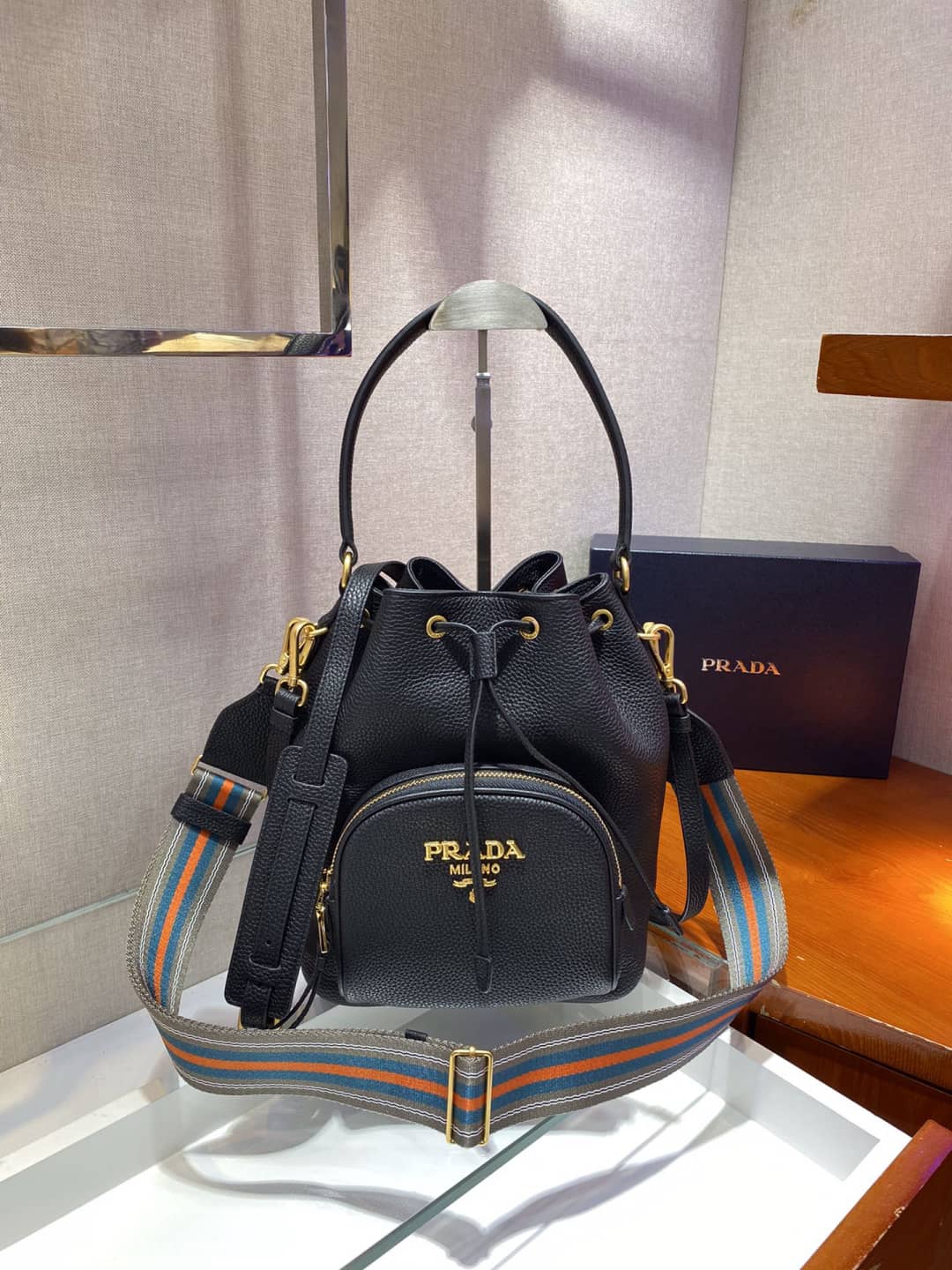 Prada Leather Replica Bucket Bag - DEEPREPS