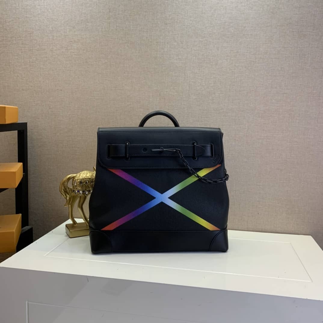 Louis Vuitton Taiga Steamer PM Messenger Bag Replica Rainbow Virgil M30339 - DEEPREPS