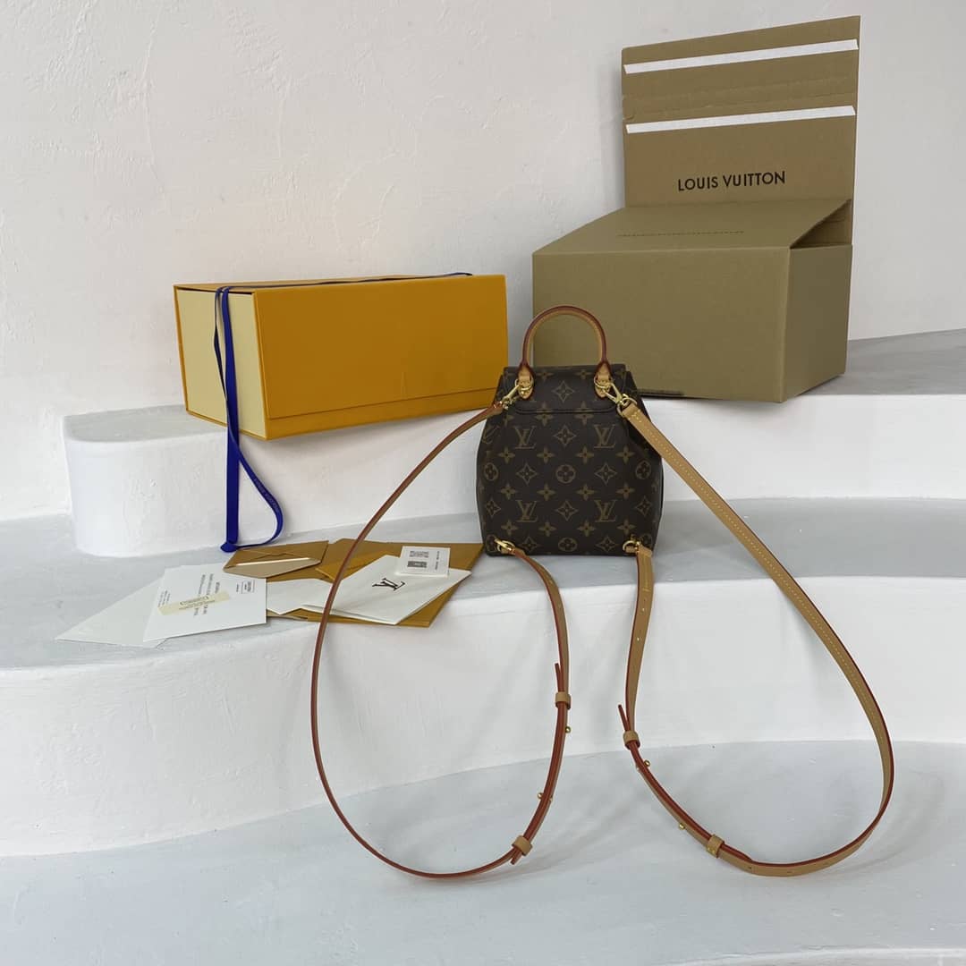 Louis Vuitton Monogram Canvas Montsouris BB Replica Bag M45516 Brown - DEEPREPS