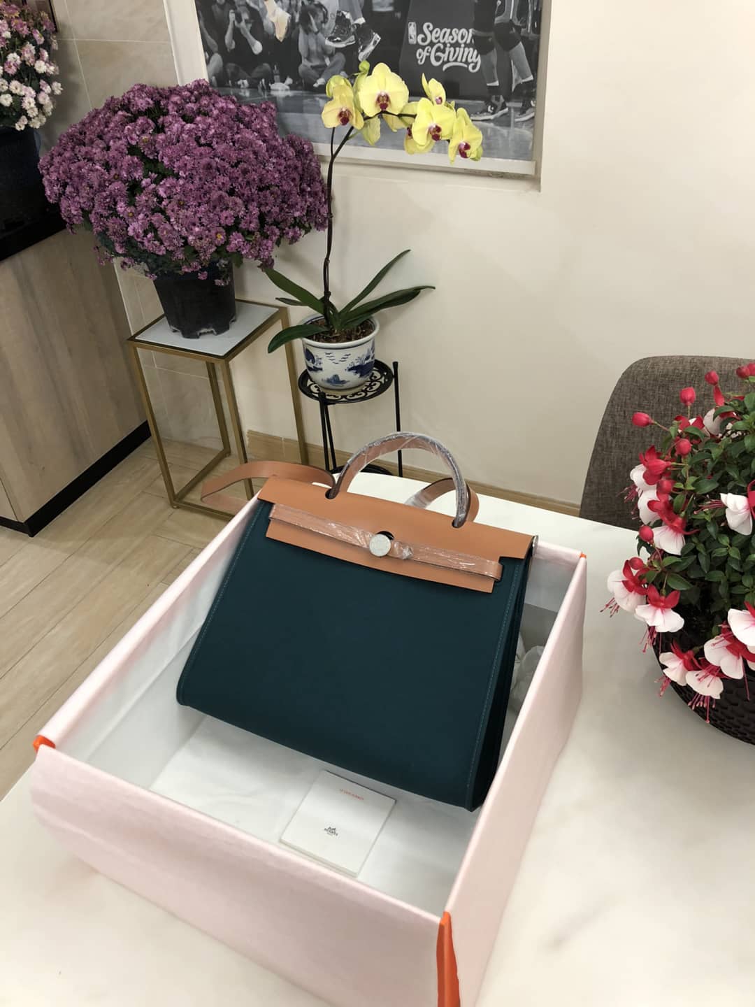 Replica Hermes Birkin Bag 31 Canvas Leather HerBag - DEEPREPS