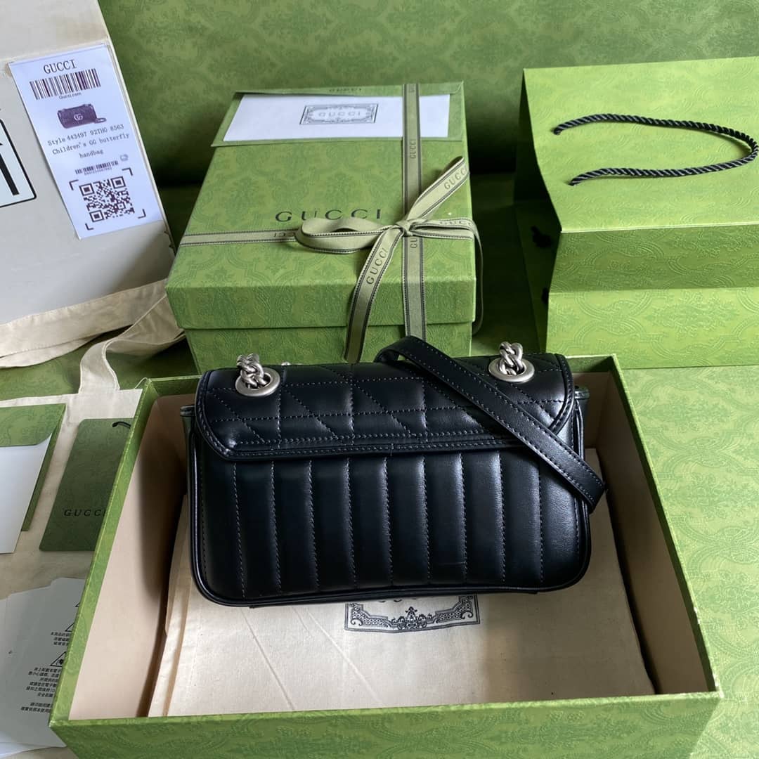 Gucci Marmont GG Matelasse Leather Mini Shoulder Bag Replica 446744 - DEEPREPS