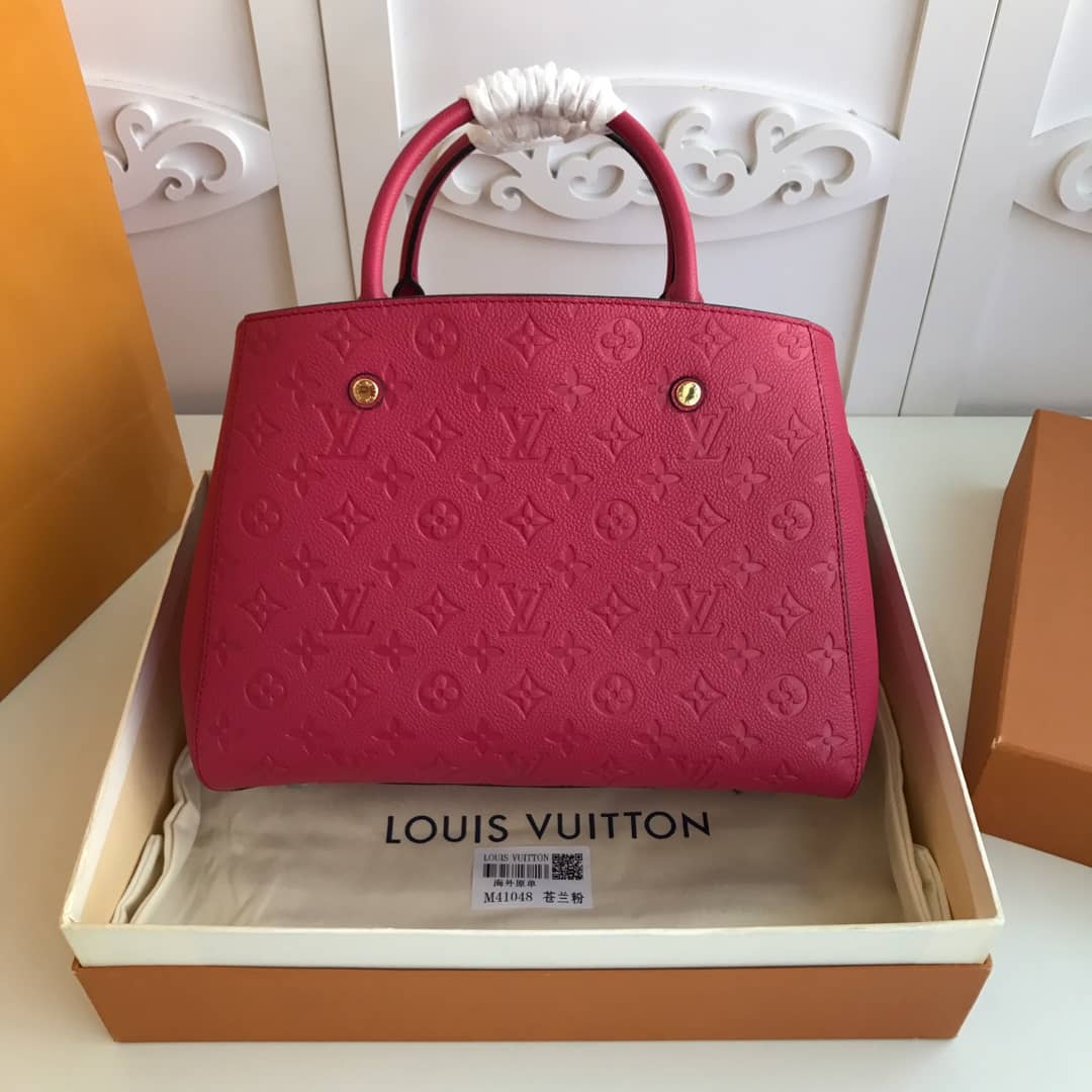 Louis Vuitton Monogram Montaigne MM Shoulder Bag Replica Red M41048 - DEEPREPS