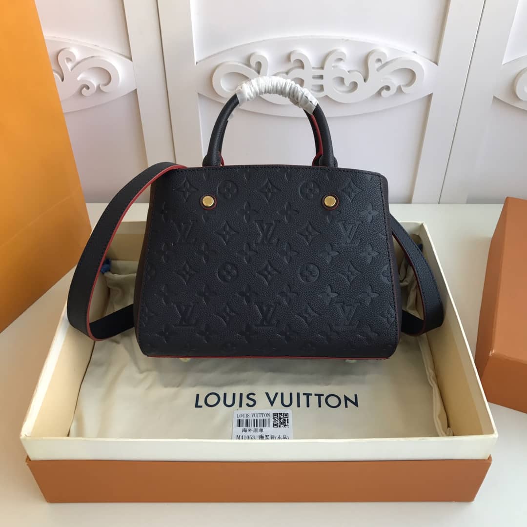 Louis Vuitton Monogram Montaigne BB Empreinte Bag Replica Black M41053 - DEEPREPS