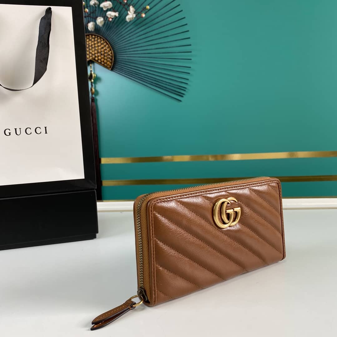 Gucci GG Marmont Large Zip Around Wallet Replica 443123 - DEEPREPS
