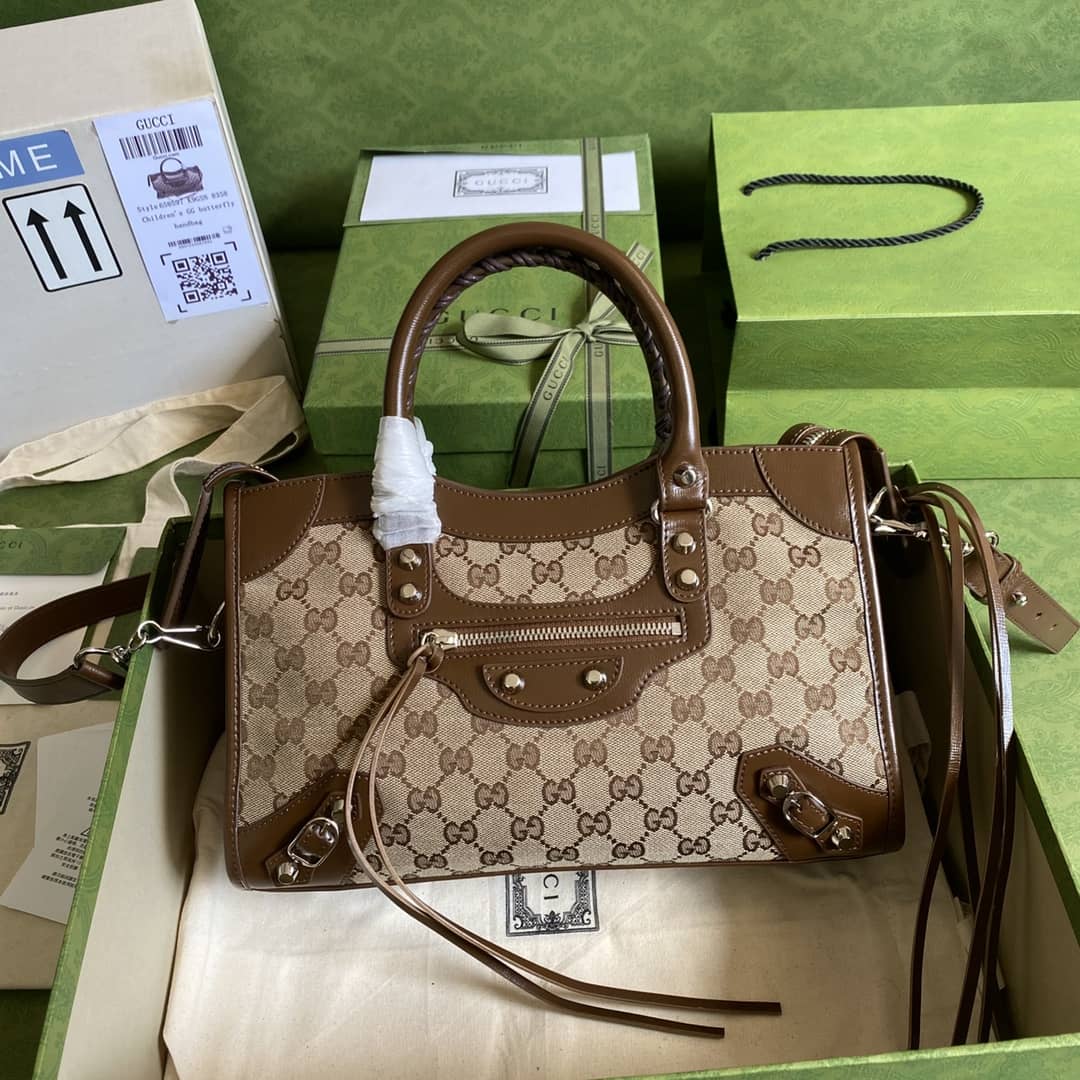 Gucci x Balenciaga GG Canvas City Bag Replica 658597 - DEEPREPS