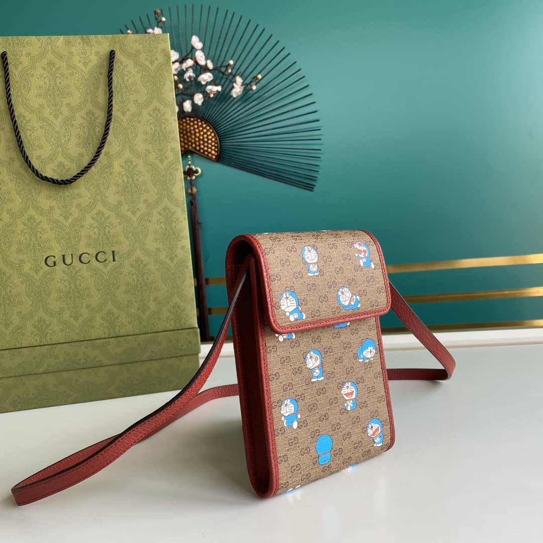 Gucci X Doraemon Mini Canvas Phone Bag Replica 647805 - DEEPREPS