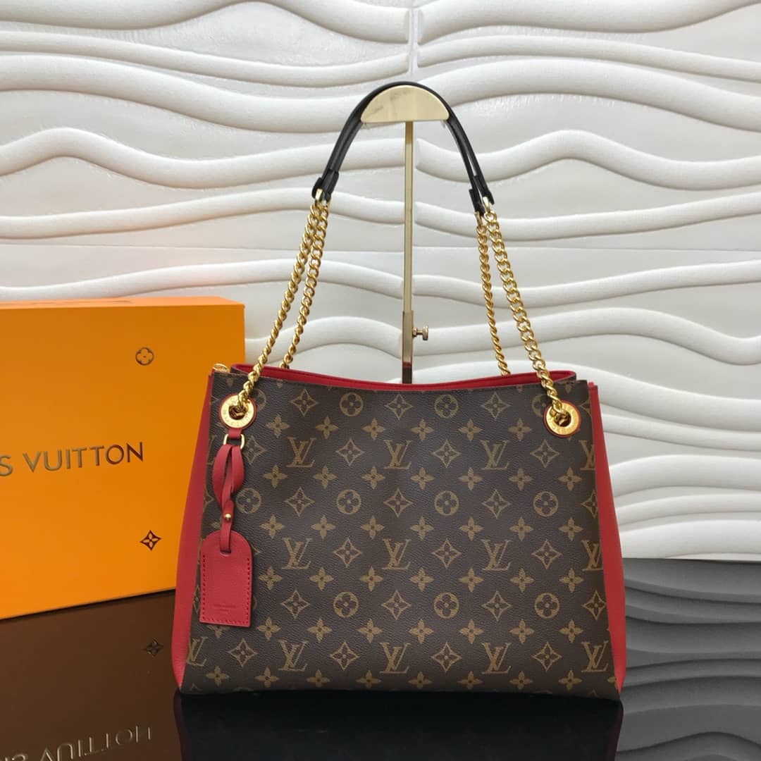 Louis Vuitton Surene MM Monogram Chain Shoulder Bag Replica Red M43772 - DEEPREPS