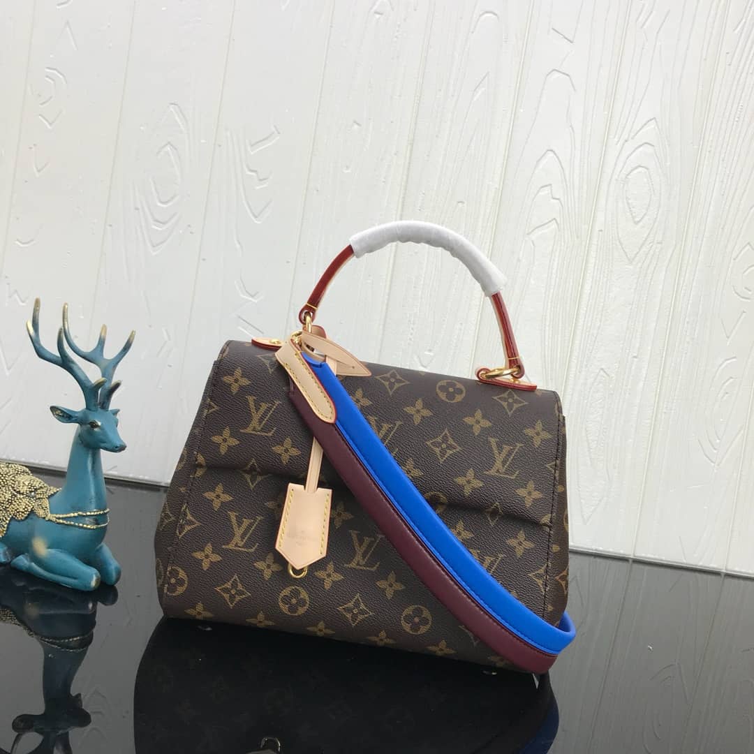 Louis Vuitton Cluny BB Monogram Canvas Shoulder Handbag Replica Purple M42738 - DEEPREPS