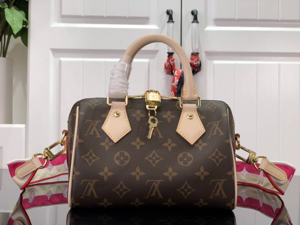 Louis Vuitton Monogram Canvas Speedy 20 Red M45957 Replica Crossbody Bag - DEEPREPS