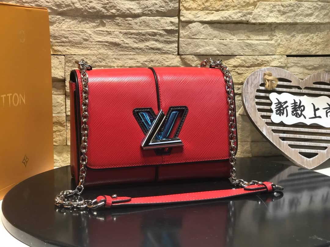 Louis Vuitton Replica Bags Twist PM Epi Leather Replicas Handbag Red - DEEPREPS