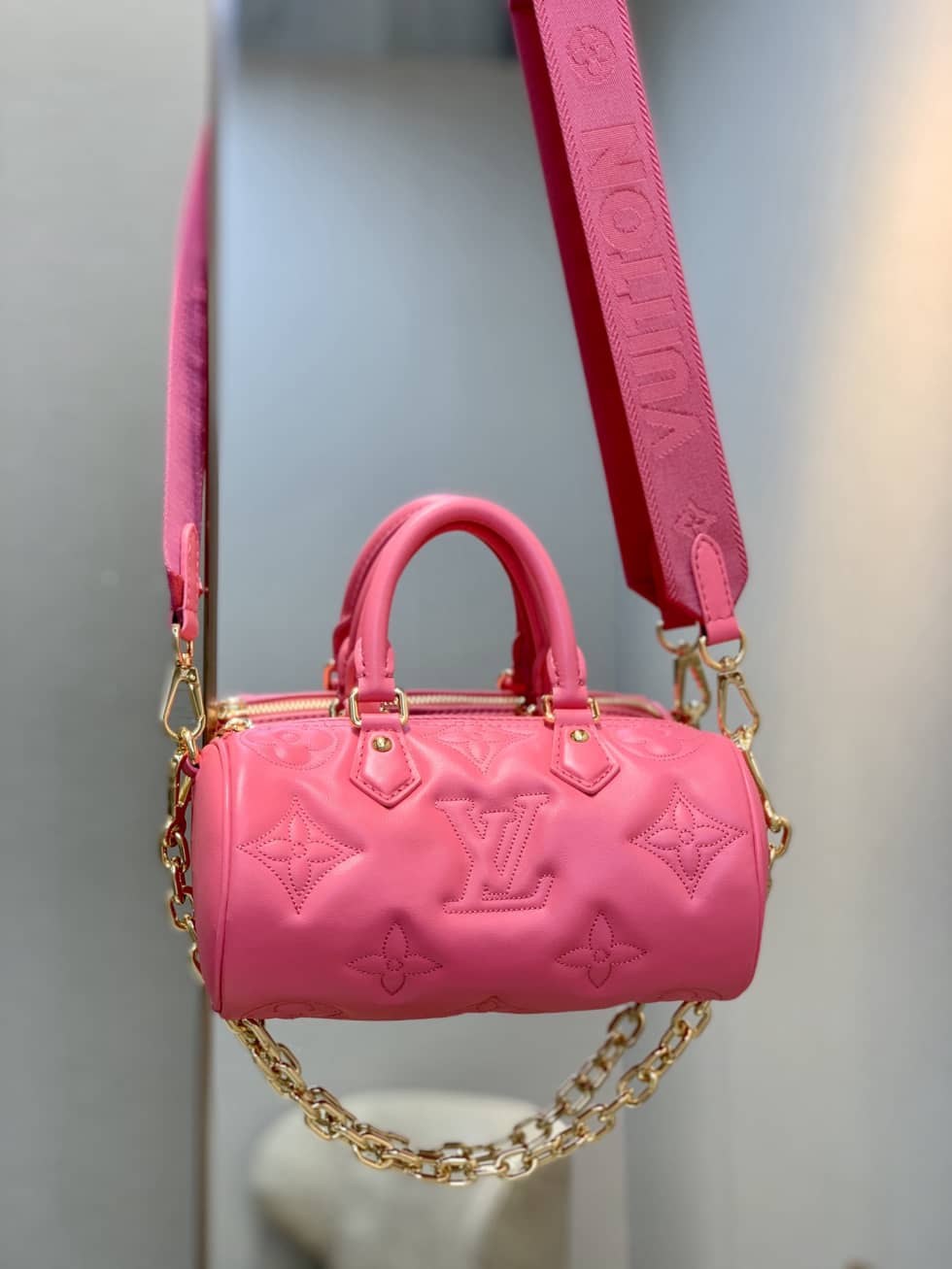 Louis Vuitton Papillon BB Dragon Fruit Pink M59826 Replica Shoulder Bag - DEEPREPS