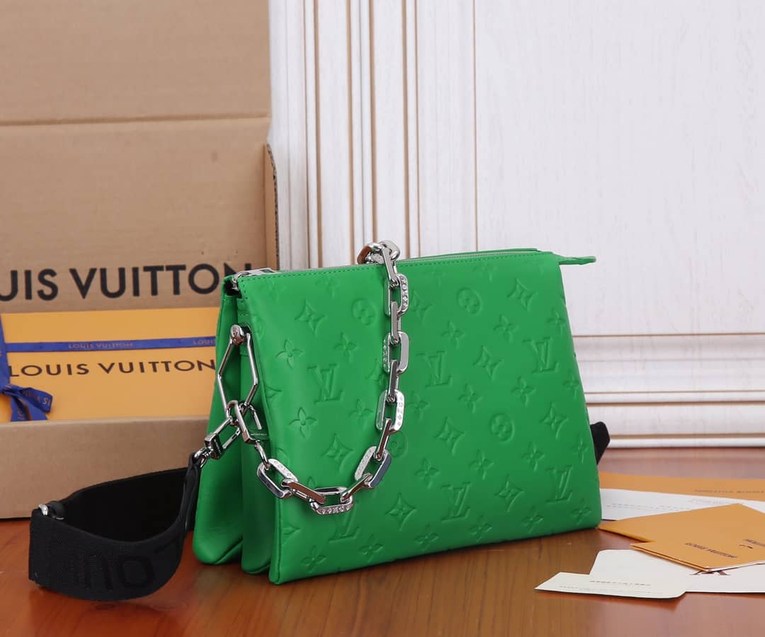 Louis Vuitton Coussin PM Monogram Embossed Replica Crossbody Bag Green M57790 - DEEPREPS