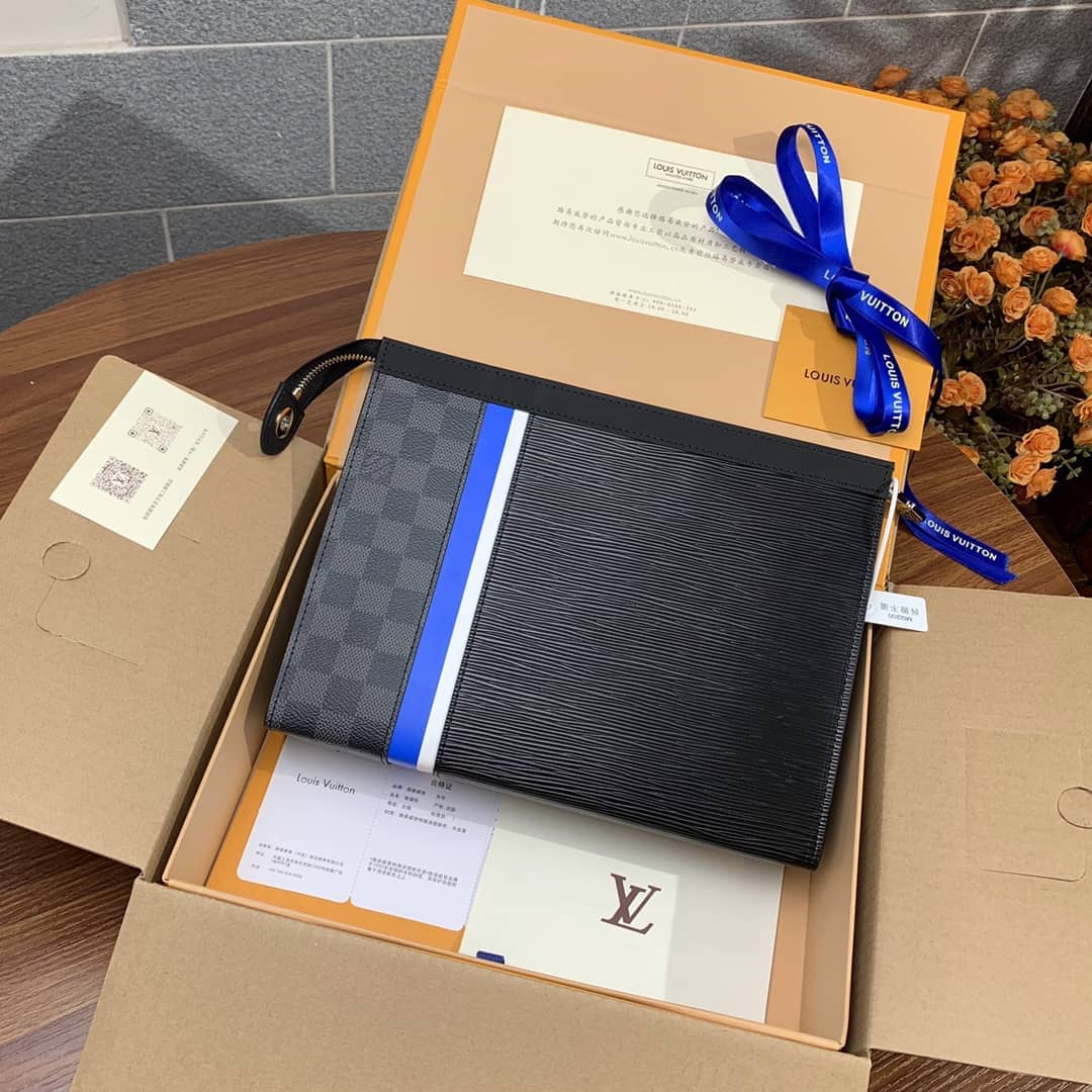 Louis Vuitton Pochette Voyage MM Epi Damier Graphite M56827 Replica - DEEPREPS