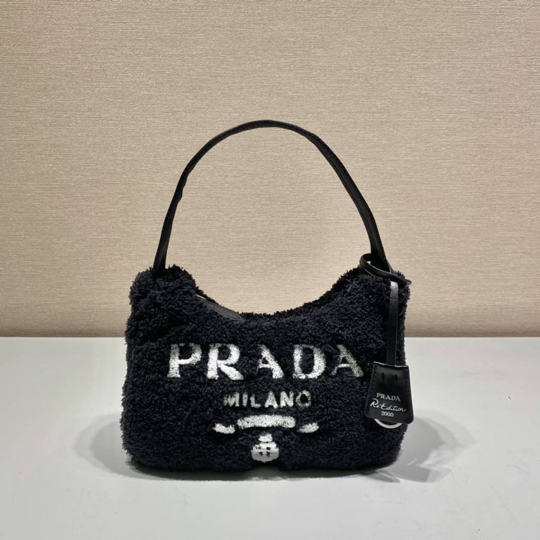 Prada Satin Re-Edition 2000 Crystal Mini Hobo - DEEPREPS