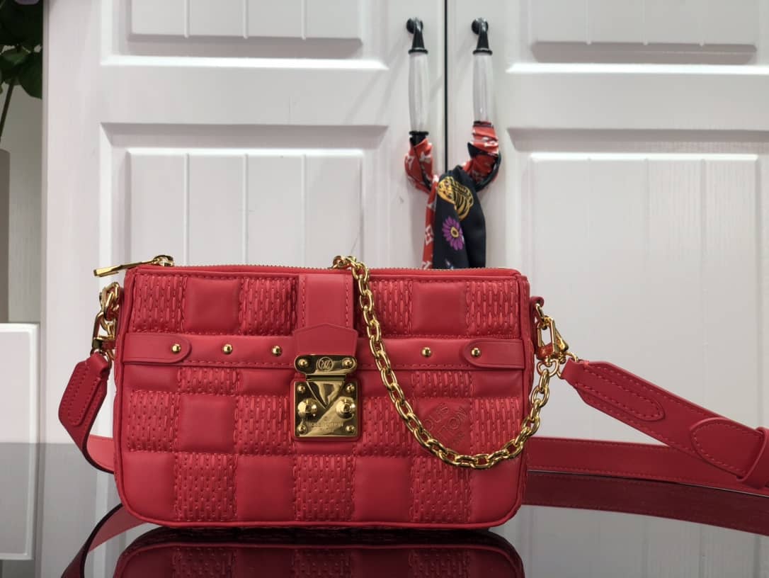 Louis Vuitton Pochette Troca Replica Shoulder Bag Red M59046 - DEEPREPS