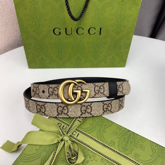 7 Star Gucci Leather Belt 20mm For Lady - DEEPREPS