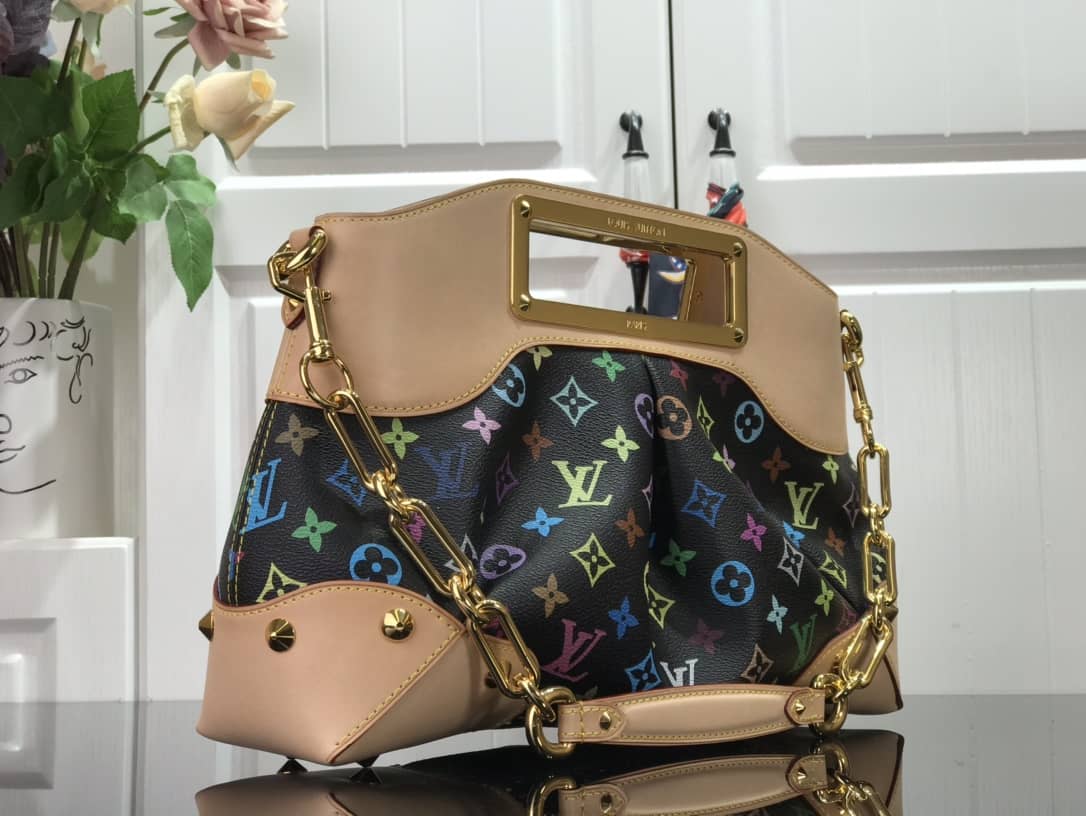 Louis Vuitton Judy MM 2way Monogram Multi-Color Bag Replica Black M40255 - DEEPREPS