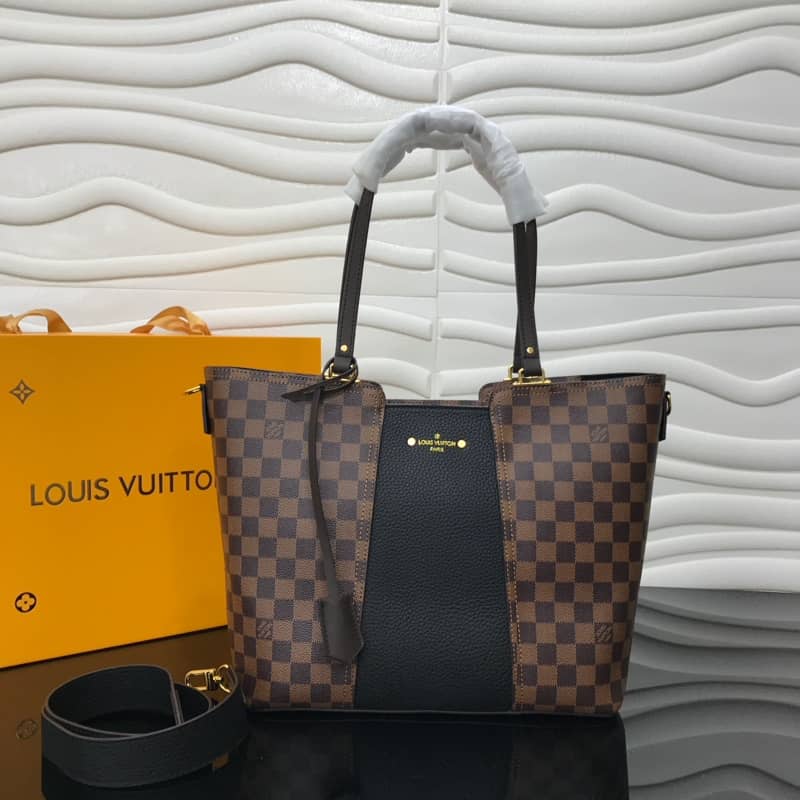 Louis Vuitton Jersey Damier Ebene Canvas Magnolia Bag Black Replica N44041 - DEEPREPS