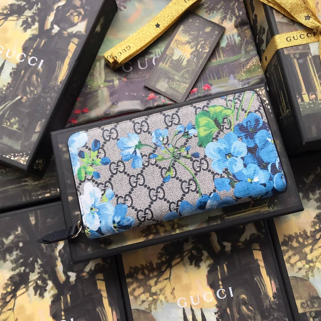 Gucci Bloom Dupes Round Zipper Wallet 408665 - DEEPREPS