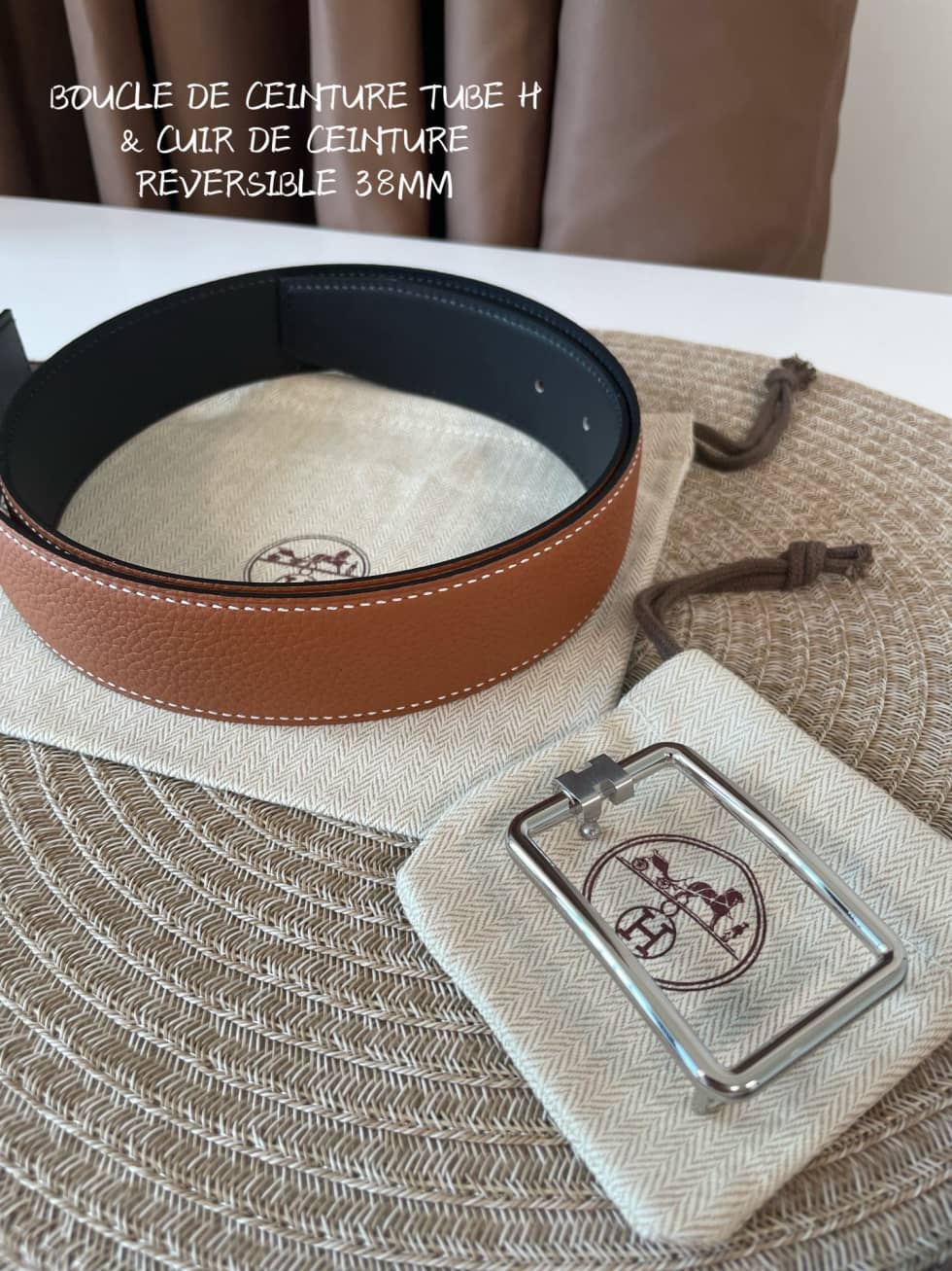 Knockoff Hermes Logo Belt 38mm - DEEPREPS