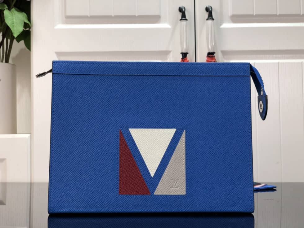 Louis Vuitton Taiga Pochette Voyage Blue M59147 Replica - DEEPREPS