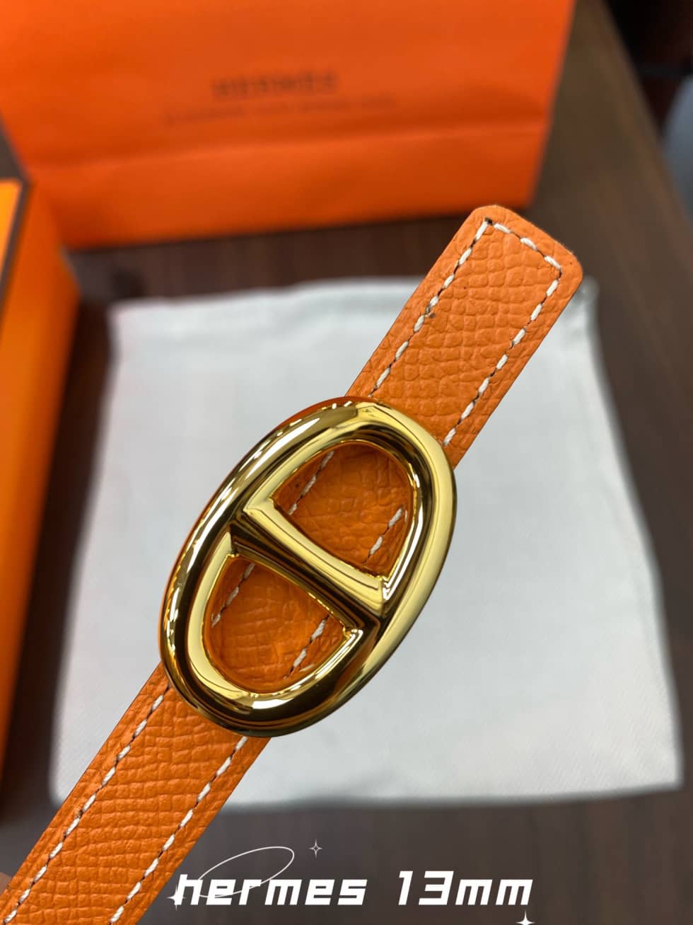 7 Star Hermes Leather Belt 13mm For Lady - DEEPREPS