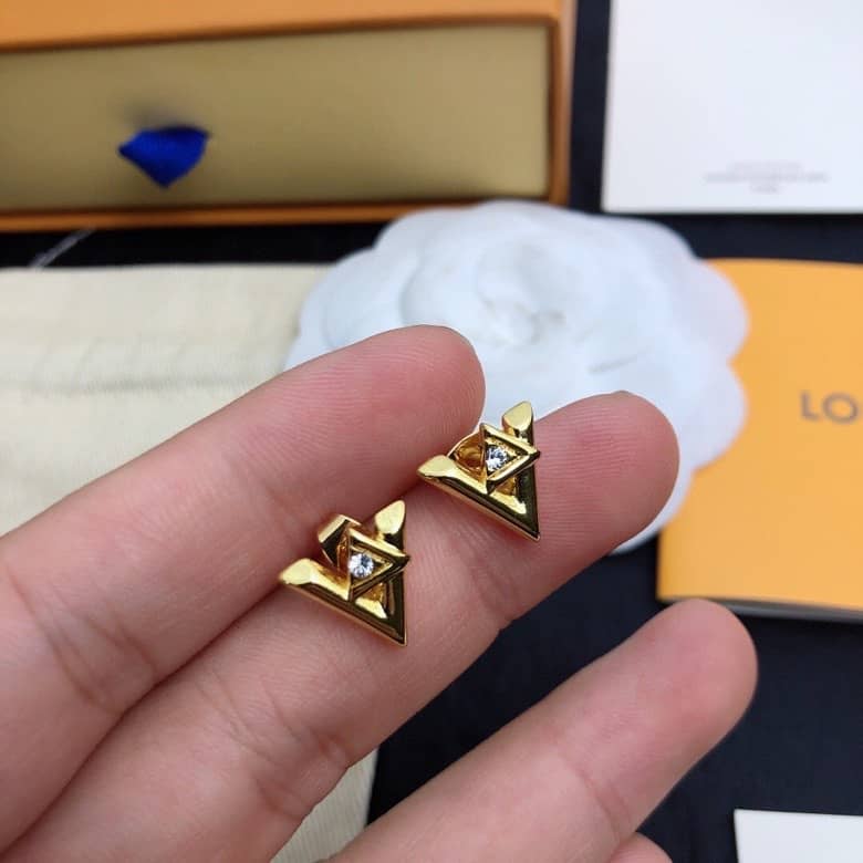 LV Hoop Earrings Dupe Logo - DEEPREPS