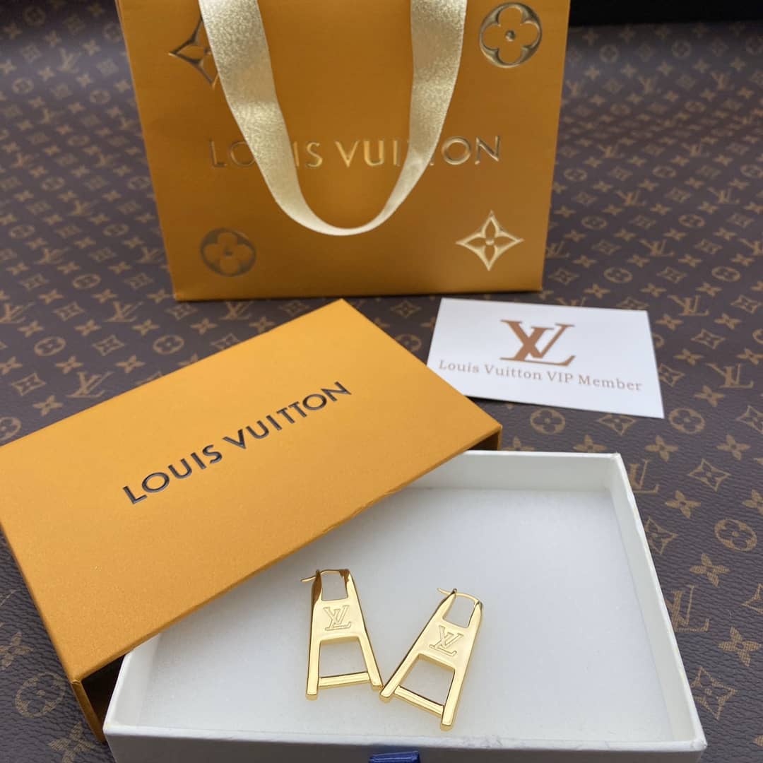 LV Hoop Earrings Dupe Logo AAA+ - DEEPREPS
