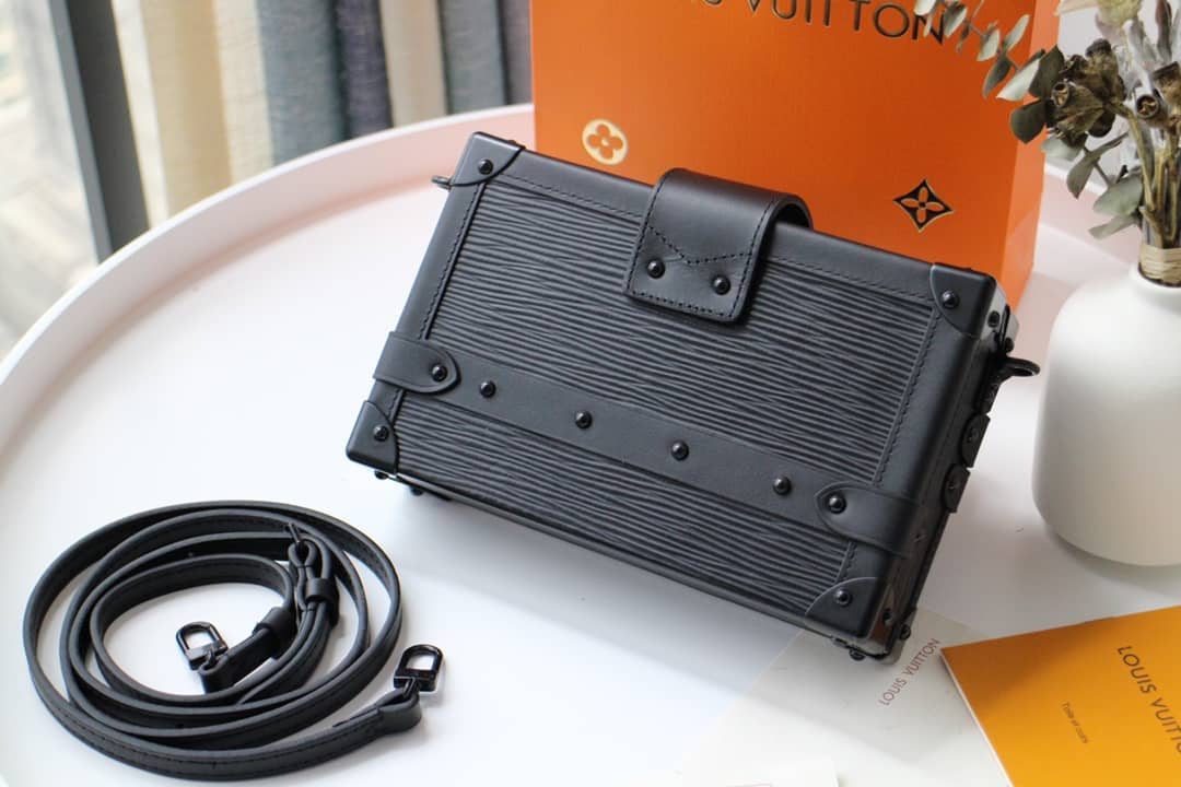 Louis Vuitton Petite Malle Monogram Canvas Replica Bag Black M40273 - DEEPREPS
