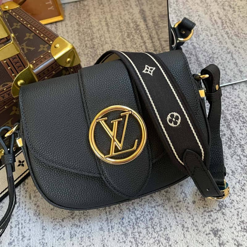 Louis Vuitton Pont 9 Soft PM Replica Bag Black M58727 - DEEPREPS