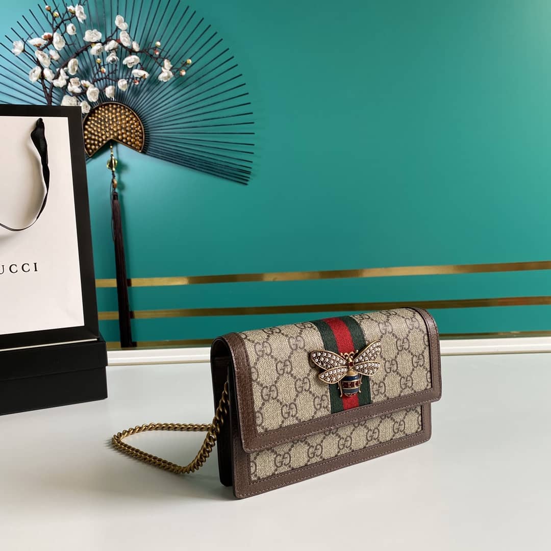 Gucci Queen Margaret GG Shoulder Bag Mini Chain Wallet Replica 476079 - DEEPREPS