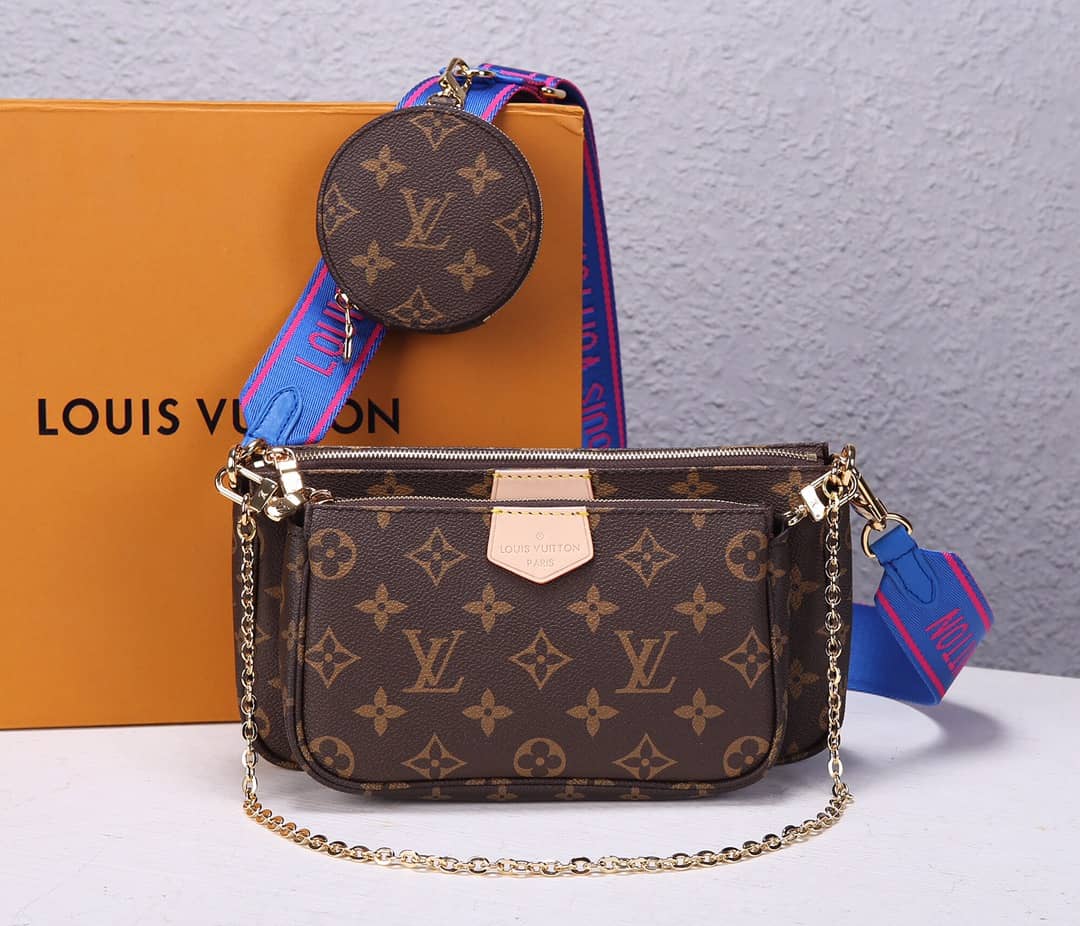 Louis Vuitton Multi Pochette Accessoires Replica Crossbody Bag Blue M44840 - DEEPREPS