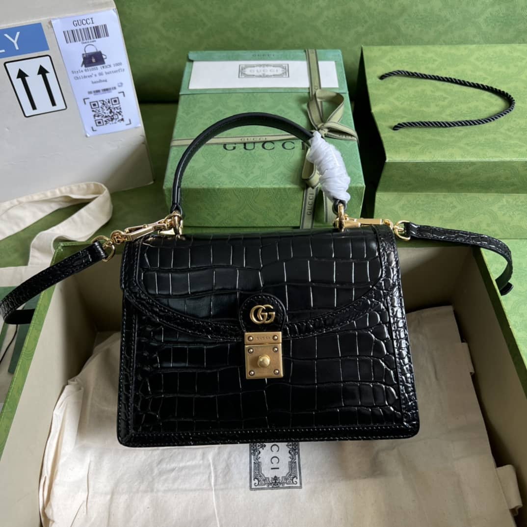 Gucci Ophidia Small Top Handle Shoulder Bag With Web 651055 Replica - DEEPREPS