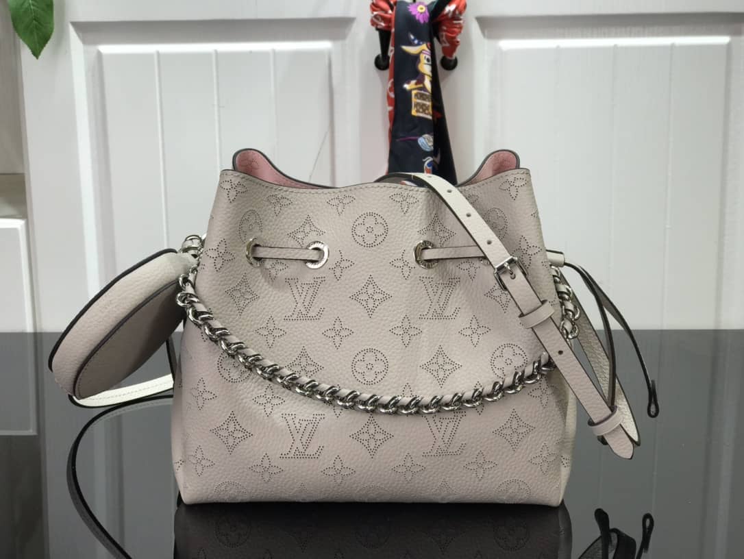 Louis Vuitton Bella Mahina Magnolia Leather Replica Bag M57068 Beige - DEEPREPS