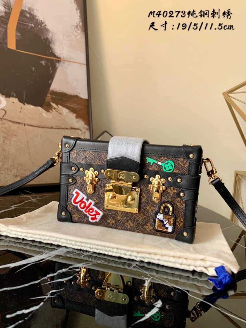 Louis Vuitton Petite Malle Monogram Canvas Replica Bag Brown M40273 - DEEPREPS